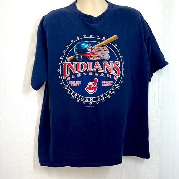 MLB General Merchandise- 2008 Y2K Cleveland Indians Chief Wahoo T Shirt Size XL - Picture 2 of 10
